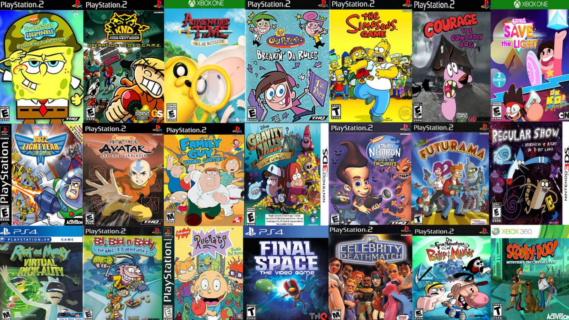 Video games based on cartoons